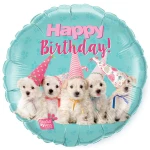 18 Inch (46 cm) Qualatex Birthday Puppies folie ballon