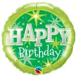 18 Inch (46 cm) Qualatex Birthday Spakle folie ballonnen