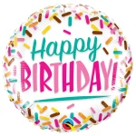 18 Inch (46 cm) Qualatex Birthday Sprinkles folie ballon