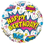 18 Inch (46 cm) Qualatex Birthday Super Hero folie ballonnen