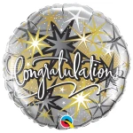 18 Inch (46 cm) Qualatex Congratulations Elegant folie ballon