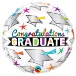 18 Inch (46 cm) Qualatex Graduate Cap and Stars folie ballon
