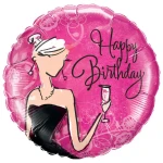 18 Inch (46 cm) Qualatex Happy Birthday Black Dress folie ballon