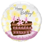 18 Inch (46 cm) Qualatex Happy Birthday Chocolate Cake Slice folie ballon