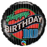 18 Inch (46 cm) Qualatex Happy Birthday Dad folie ballonnen