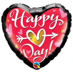 18 Inch (46 cm) Qualatex Happy (Heart) Day! folie ballon