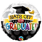 18 Inch (46 cm) Qualatex Hats Off To The Graduate! folie ballon