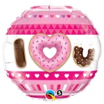 18 Inch (46 cm) Qualatex I (Heart) U Donuts folie ballon