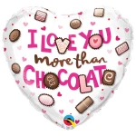 18 Inch (46 cm) Qualatex I Love You More Than Chocolate folie ballon