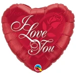 18 Inch (46 cm) Qualatex I Love You Red Rose folie ballon