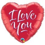 18 Inch (46 cm) Qualatex I Love You Script Modern folie ballon