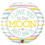 18 Inch (46 cm) Qualatex I Love You To The Moon folie ballon