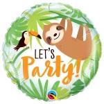 18 Inch (46 cm) Qualatex Let's Party Toucan & Sloth folie ballon
