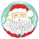 18 Inch (46 cm) Qualatex Merry Christmas Santa folie ballon