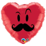 18 Inch (46 cm) Qualatex Mr. Mustache folie ballon