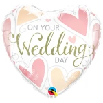 18 Inch (46 cm) Qualatex On Your Wedding Day Hearts folie ballon