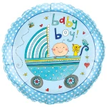 18 Inch (46 cm) Qualatex Rachel Ellen - Baby Boy Stroller folie ballon