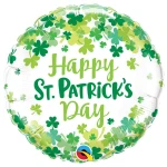 18 Inch (46 cm) Qualatex St. Patrick's Shamrock Confetti folie ballon