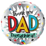 18 Inch (46 cm) Qualatex Thank You Dad For Everything! folie ballon