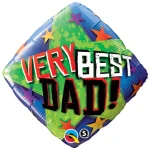 18 Inch (46 cm) Qualatex Very Best Dad Stars folie ballon