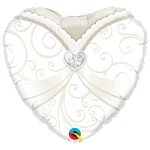 18 Inch (46 cm) Qualatex Wedding Gown folie ballon
