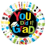 18 Inch (46 cm) Qualatex You Did It Grad folie ballon