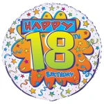 18 Inch (46 cm) Unique Happy 18th Birthday folie ballon