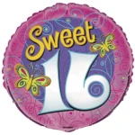 18 Inch (46 cm) Unique Sweet 16 Butterflies folie ballon