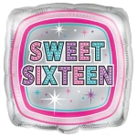 18 Inch (46 cm) Unique Sweet Sixteen Birthday folie ballon