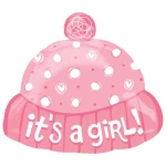 19 Inch (48 cm) Anagram It's A Girl Hat folie ballon