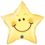 20 Inch (51 cm) Qualatex Smiley Face Star folie ballon