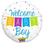 21 Inch (53 cm) Betallic Mighty Baby Boy Banner folie ballon