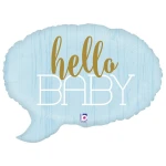 24 Inch (61 cm) Grabo Hello Baby Blue folie ballon
