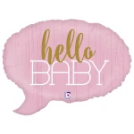 24 Inch (61 cm) Grabo Hello Baby Pink folie ballon