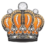 26 Inch (66 cm) Anagram Orange Crown folie ballon