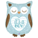 26 Inch (66 cm) Grabo It's A Boy Baby Owl folie ballon