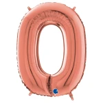 26 Inch (66 cm) Grabo Numbers Rose Gold folie ballonnen