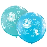 3 ft (90 cm) Qualatex Anna, Elsa & Olaf latex ballonnen