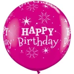 3 ft (90 cm) Qualatex Birthday Sparkle latex ballonnen
