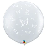3 ft (90 cm) Qualatex Butterflies latex ballonnen