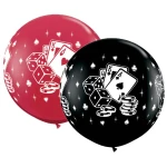 3 ft (90 cm) Qualatex Casino Dice & Cards latex ballonnen