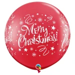 3 ft (90 cm) Qualatex Merry Christmas! Festive latex ballonnen