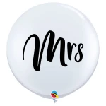 3 ft (90 cm) Qualatex Mrs. latex ballonnen
