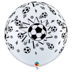 3 ft (90 cm) Qualatex Soccer Balls latex ballonnen