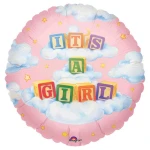 30 Inch (76 cm) Anagram Baby Girl Blocks folie ballon