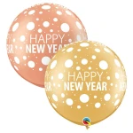 30 inch (76 cm) Qualatex Happy New Year Dots latex ballonnen