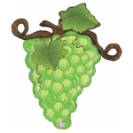 31 Inch (79 cm) Grabo Linky Grapes Green folie ballon