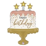 33 Inch (84 cm) Grabo Birthday Cake Confetti folie ballon