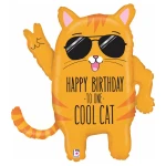 32 Inch (77 cm) Grabo Cool Cat Birthday folie ballon