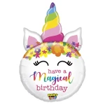 33 Inch (84 cm) Grabo Mighty Birthday Unicorn folie ballon